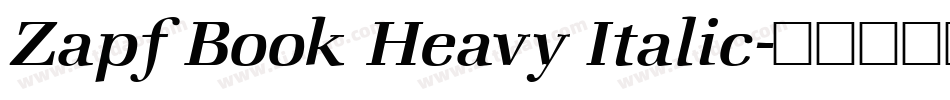 Zapf Book Heavy Italic字体转换